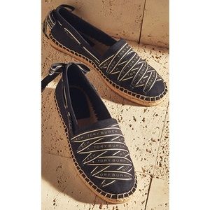 Tory Burch Logo Grosgrain Espadrilles